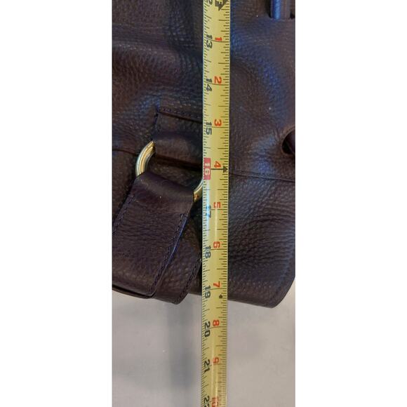 COLE HAAN Purple‎ Pebble Leather Large Bucket Hobo Shoulder Bag Purse Vtg - Picture 10 of 13